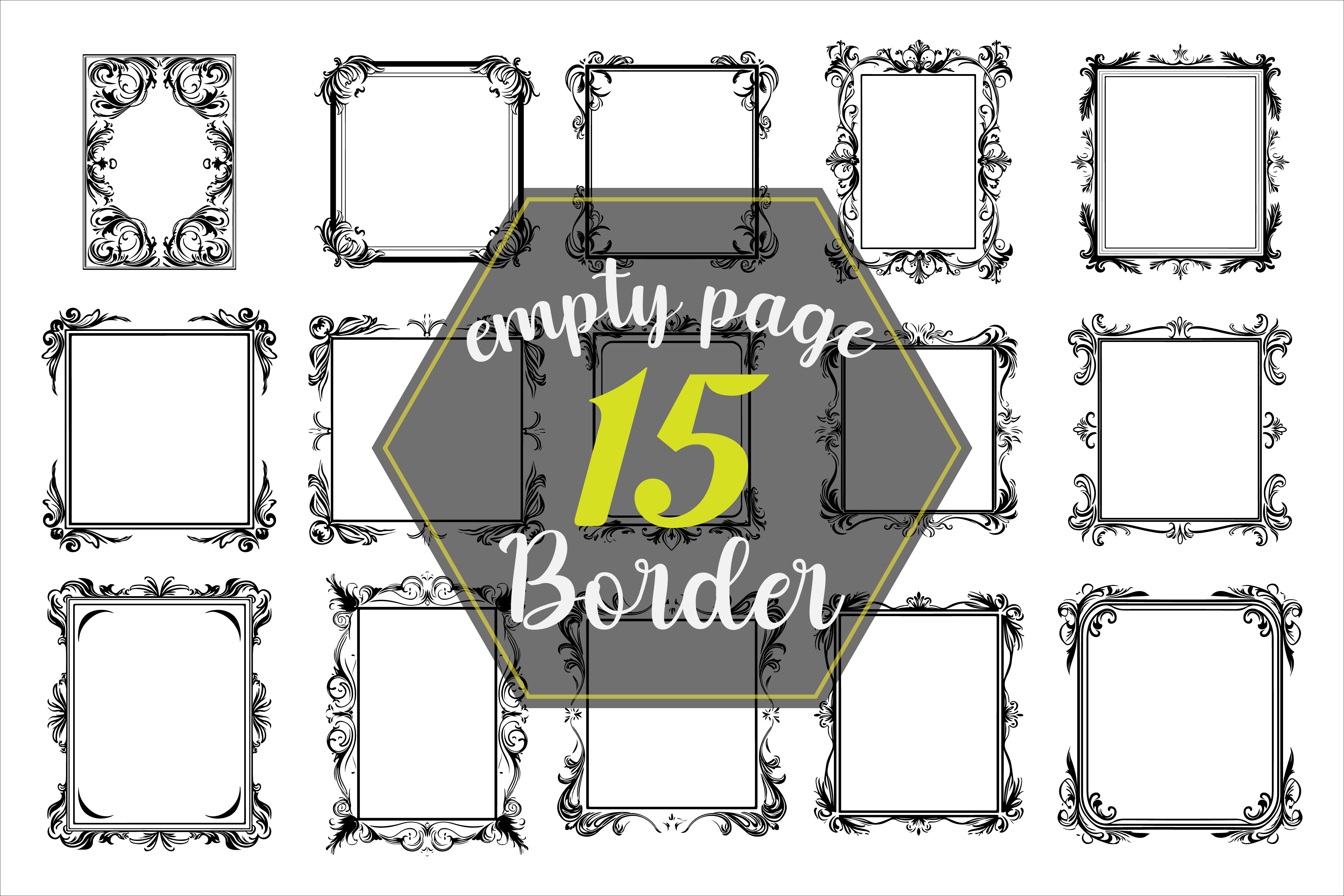 Vintage Ornate Border Frame Design Art