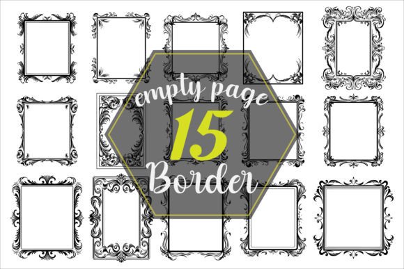 Vintage Ornate Border Frame Design Art