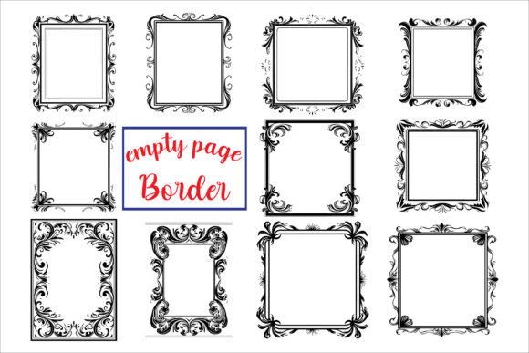 Vintage Ornate Border Frame Design Art