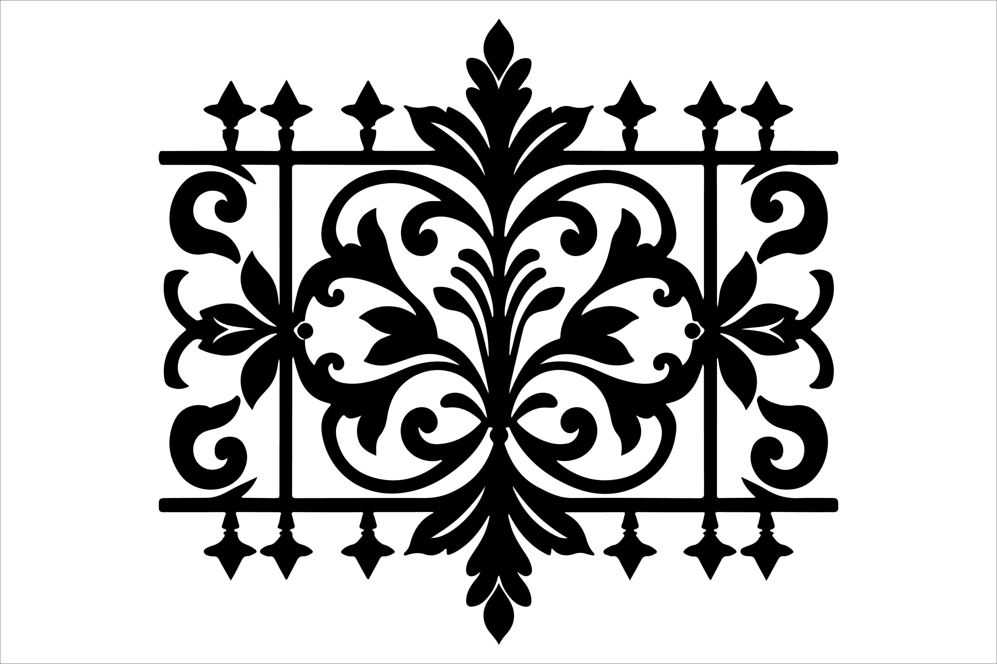 Vintage Floral Frame Border Design