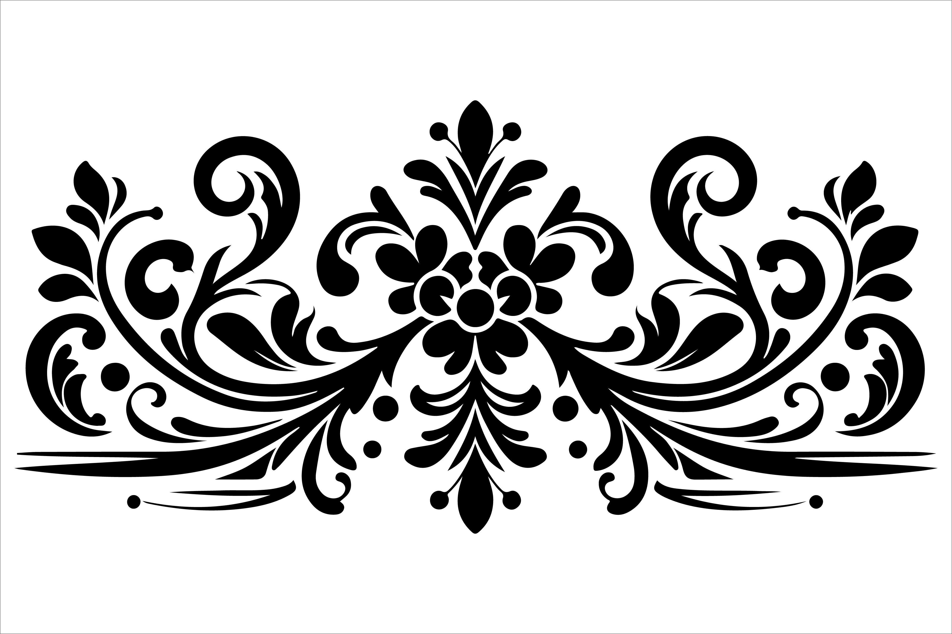 Vintage Floral Frame Border Design
