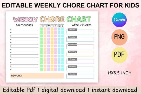 Weekly Chore Chart for Kids
