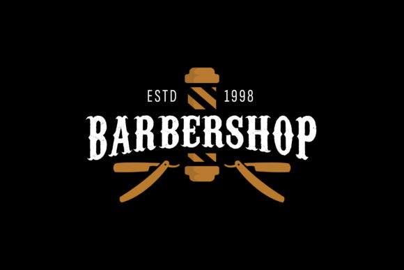 Barbershop Logo Vector Icon Illustration