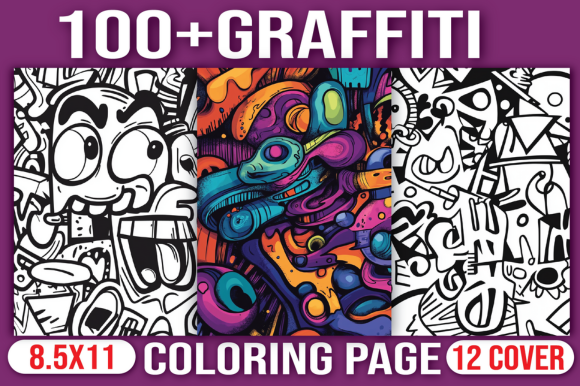100 Graffiti Coloring Page