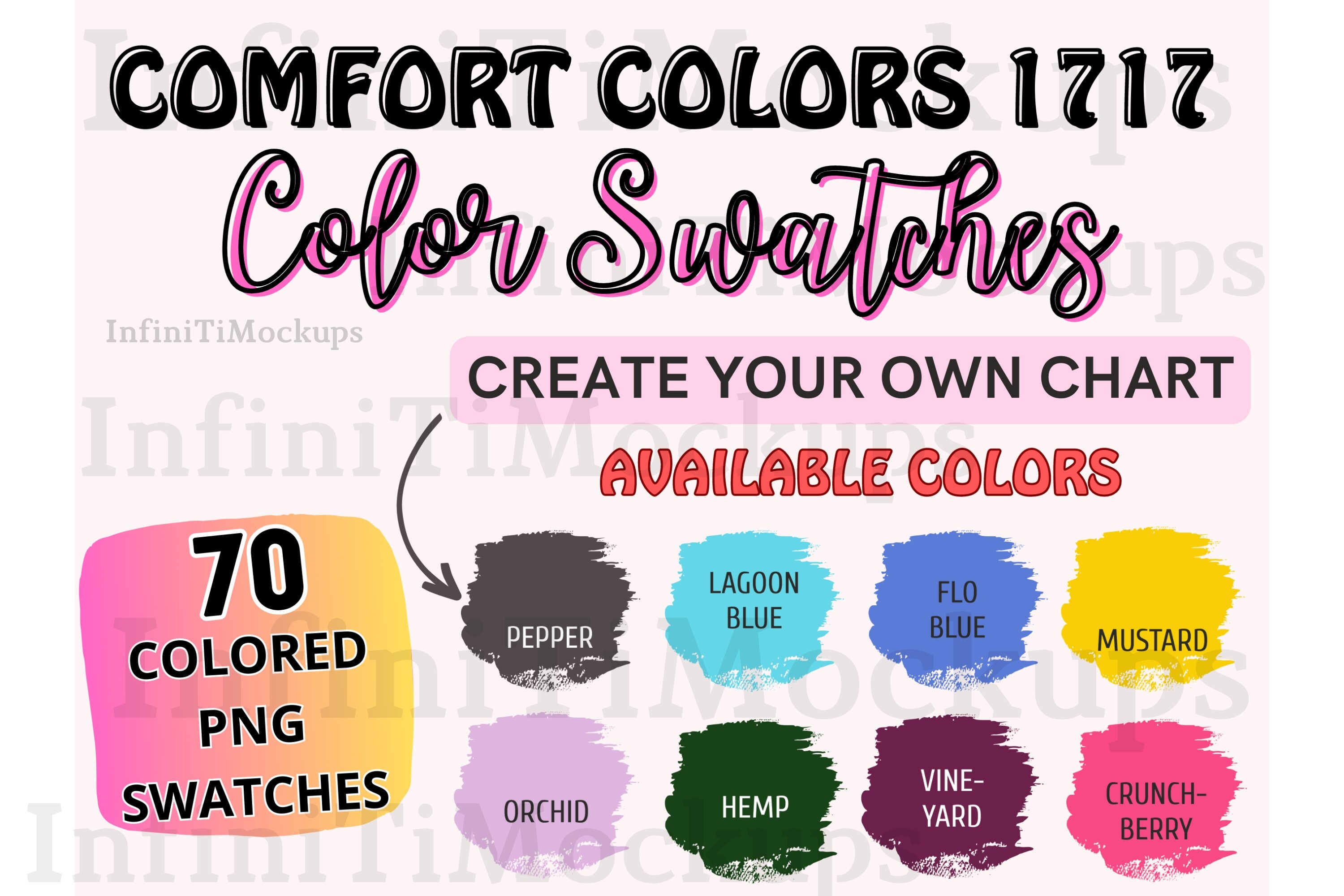 Comfort Colors 1717 Color Swatch Chart