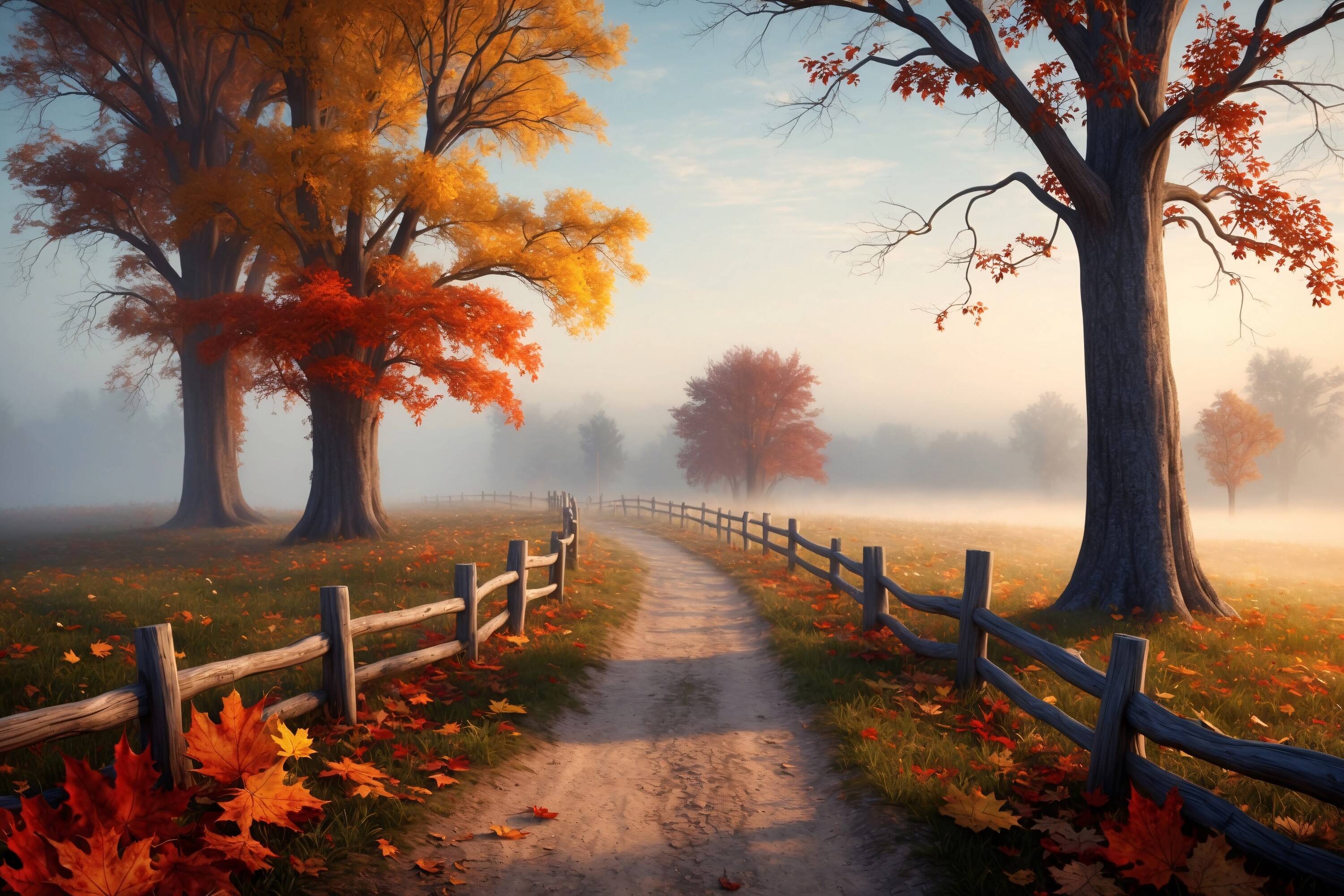 Fall Garaphic Fall Season Illustration Wallpaper Graphic by Forhadx5 · Creative Fabrica