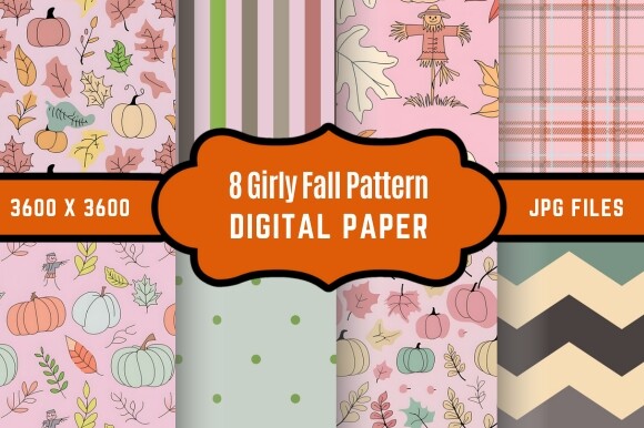 Fun Fall Patterns Graphic by PrismaPop · Creative Fabrica