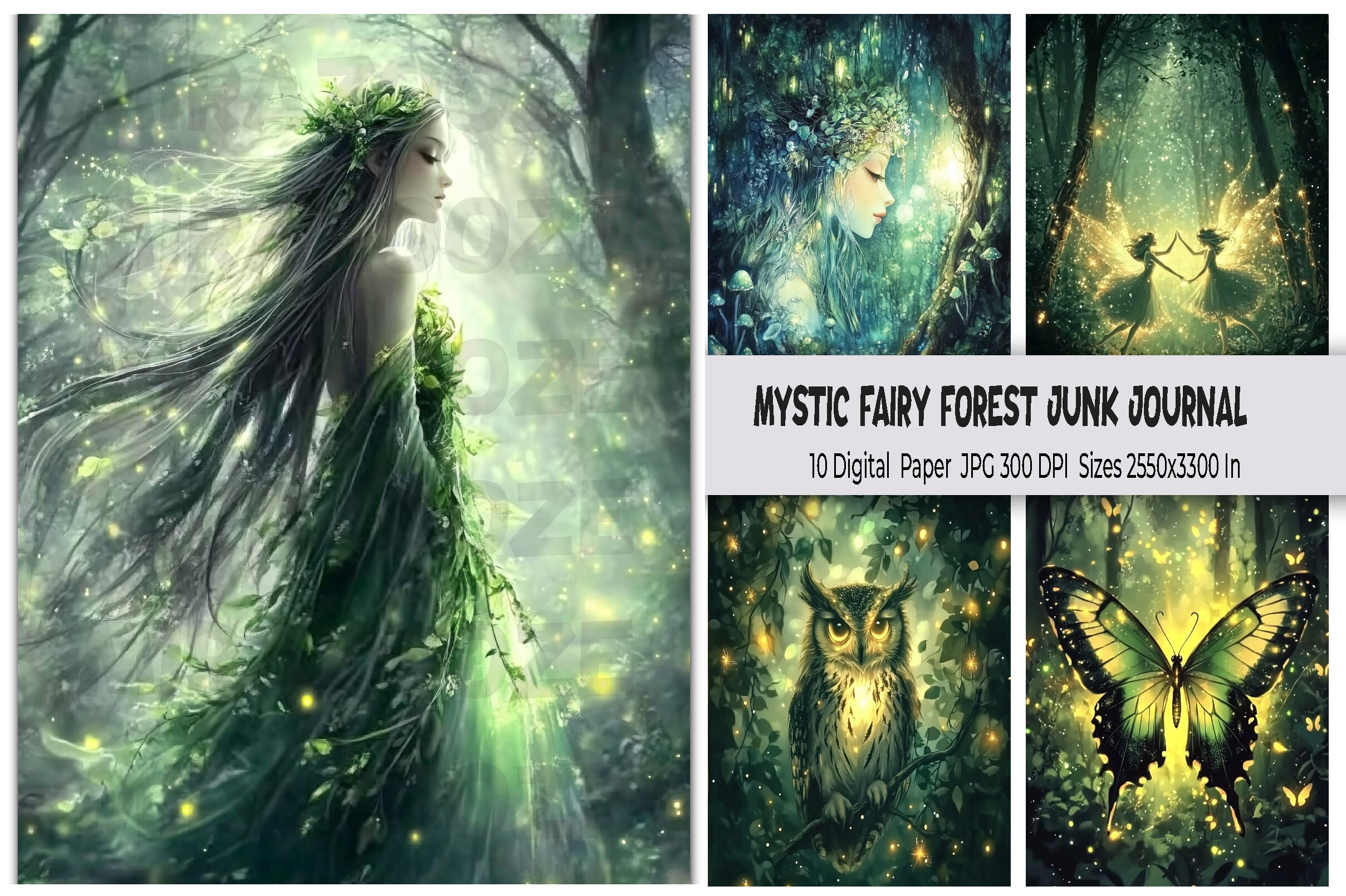 Mystic Fairy Forest Junk Journal Graphic by mirazooze · Creative Fabrica