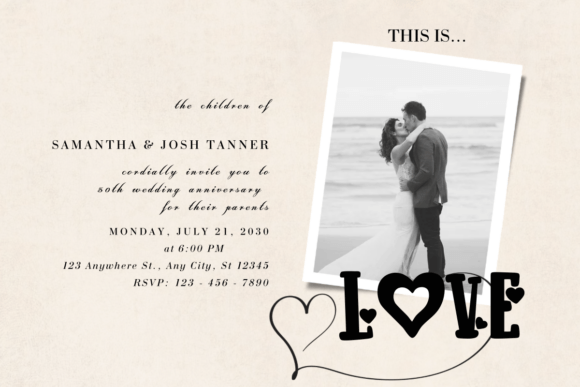 Retro Heart Vintage Font PNG with transparent background - Preview 2