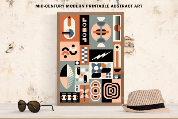 Retro Modern Abstract Geometric Art