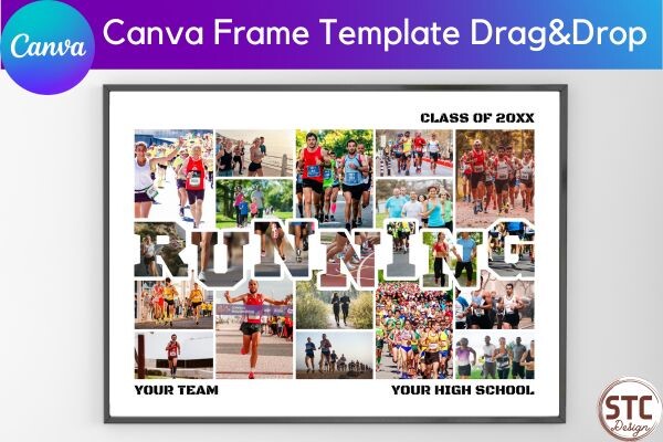 Running Photo Collage Canva Template