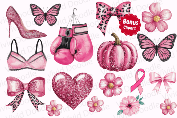 Breast Cancer Doodle Font - Preview 1