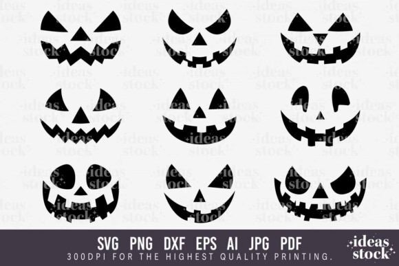 Bundle Jack O Lantern Face. Halloween.