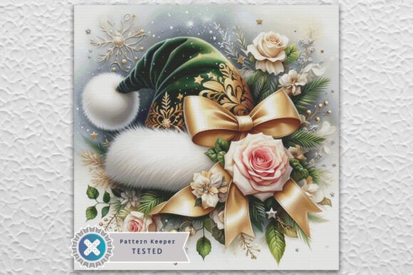 Christmas Hat Cross Stitch Pattern PDF