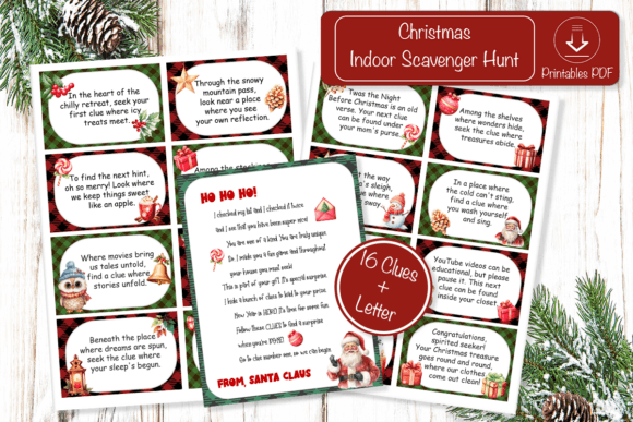 Christmas Scavenger Hunt Printable Cards