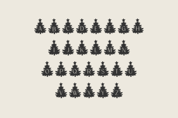 Christmas Tree Font - Preview 1