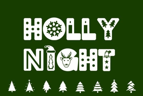 Christmas in Holiday Font PNG with transparent background - Preview 1