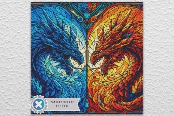 Fantasy Dragon Cross Stitch Pattern PDF