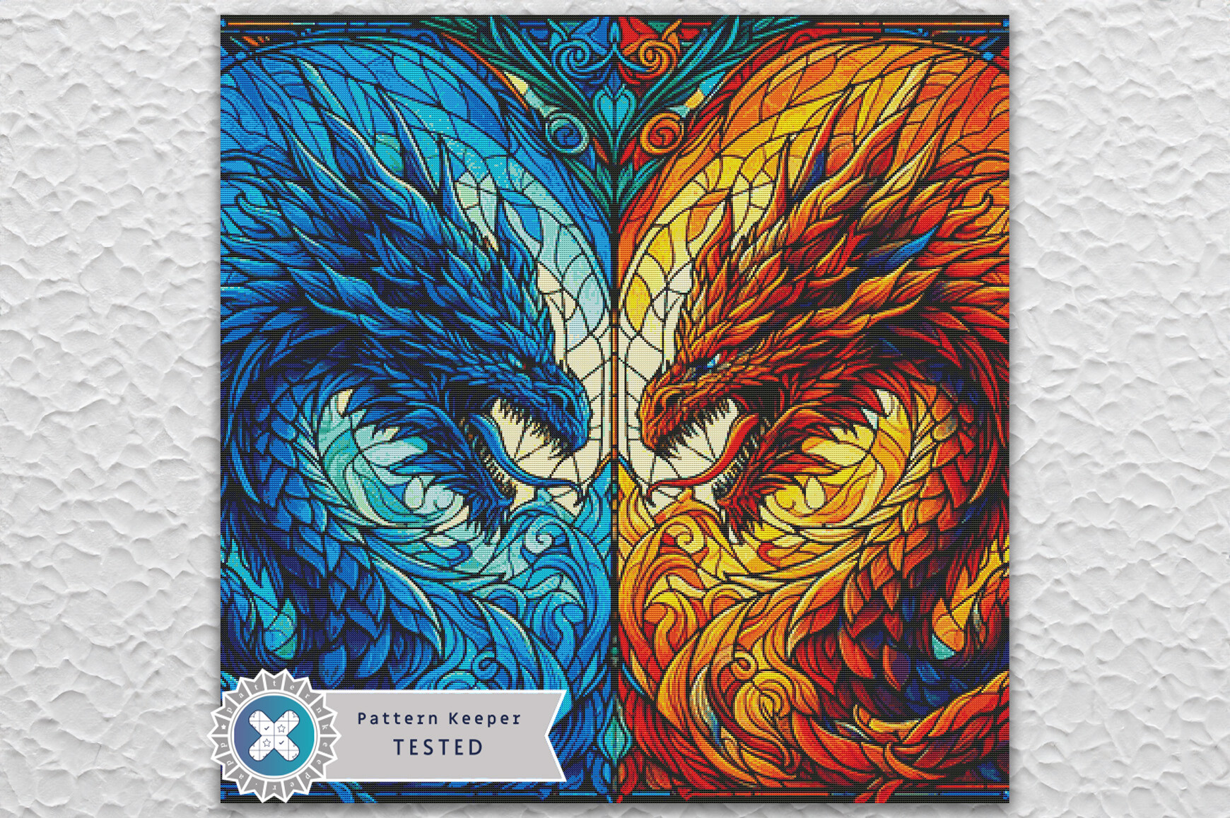Fantasy Dragon Cross Stitch Pattern PDF