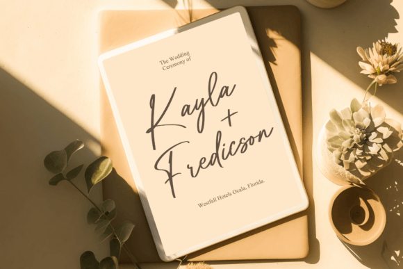 Fatmine Signature Font PNG with transparent background - Preview 1