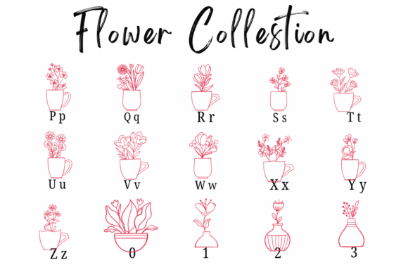 Flower Collestion Font - Preview 2