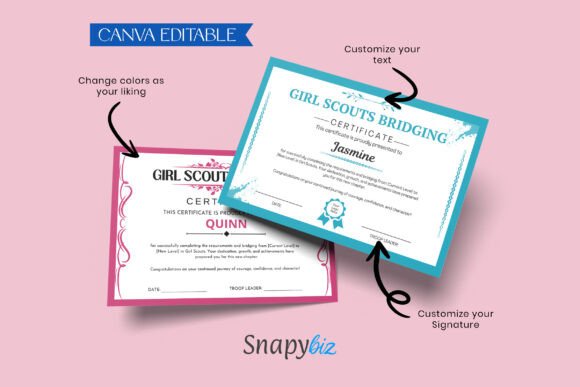 Girl Scout Bridging Certificate Template