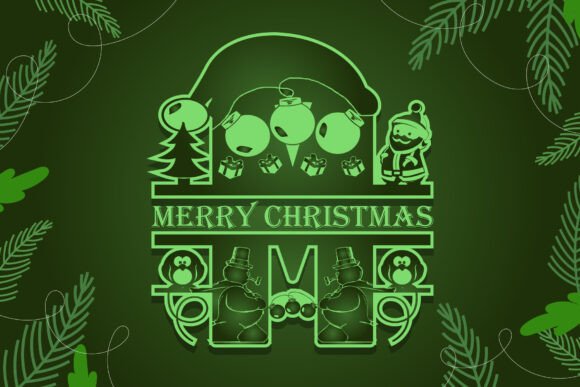 Grinch Monogram Font - Preview 1