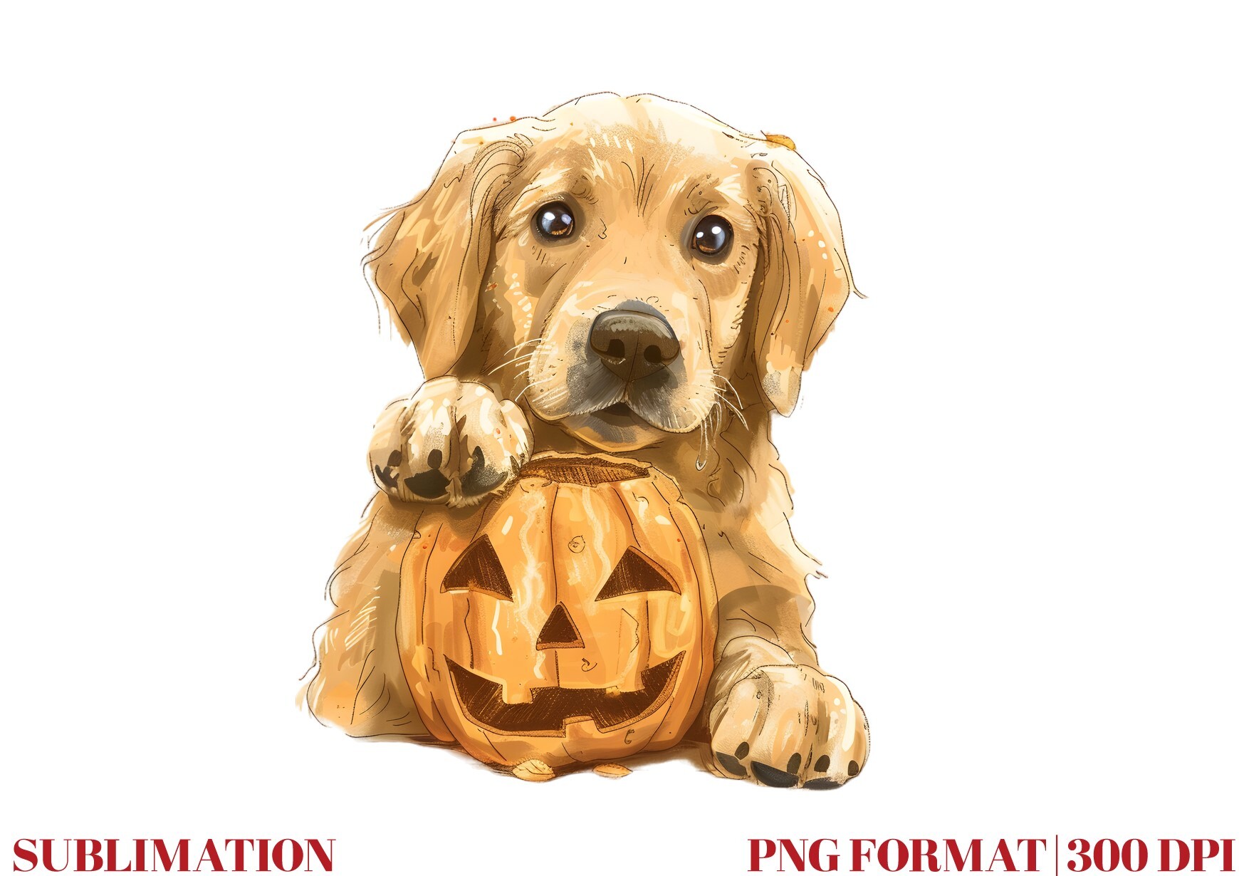 Halloween Peeking Golden Retriever Dog Graphic by Mirawillson ...