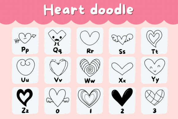 Heart Doodle Font - Preview 2