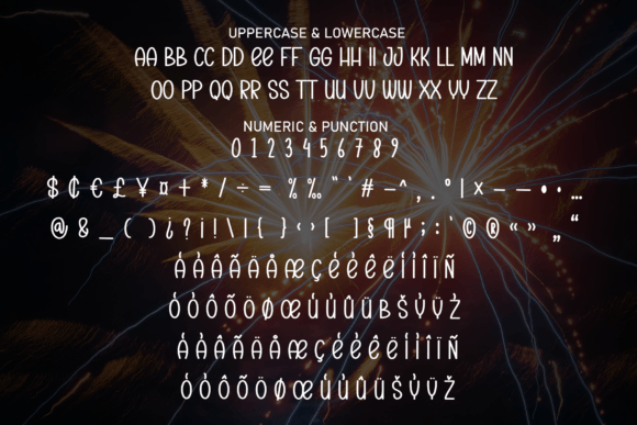 New Year Lightning Font PNG with transparent background - Preview 6