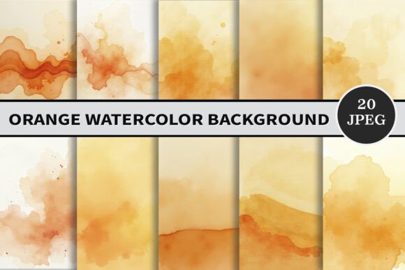 Orange Watercolor Background