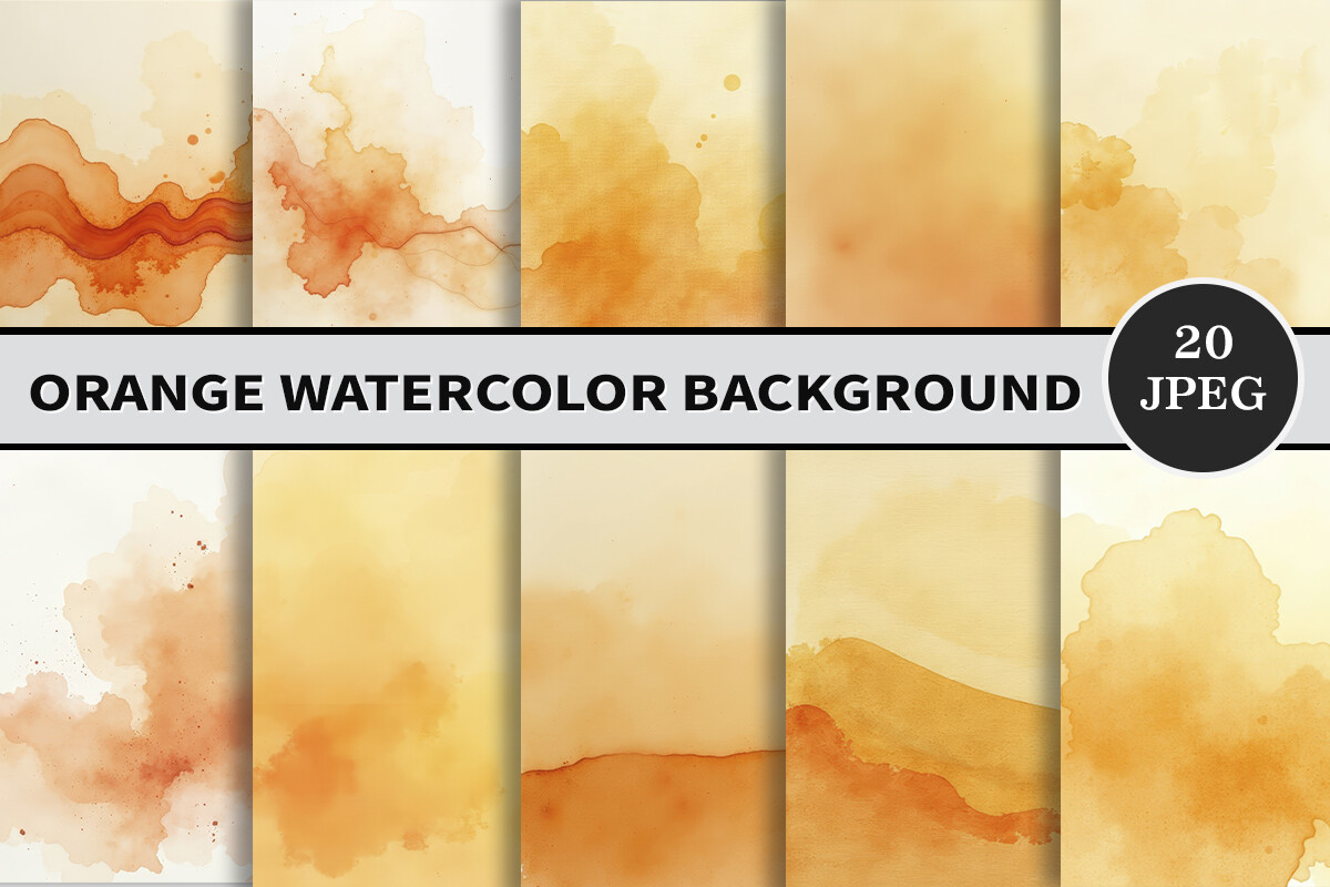 Orange Watercolor Background