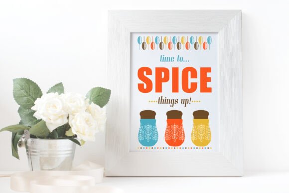 Retro Cooking Spices Printable Wall Art
