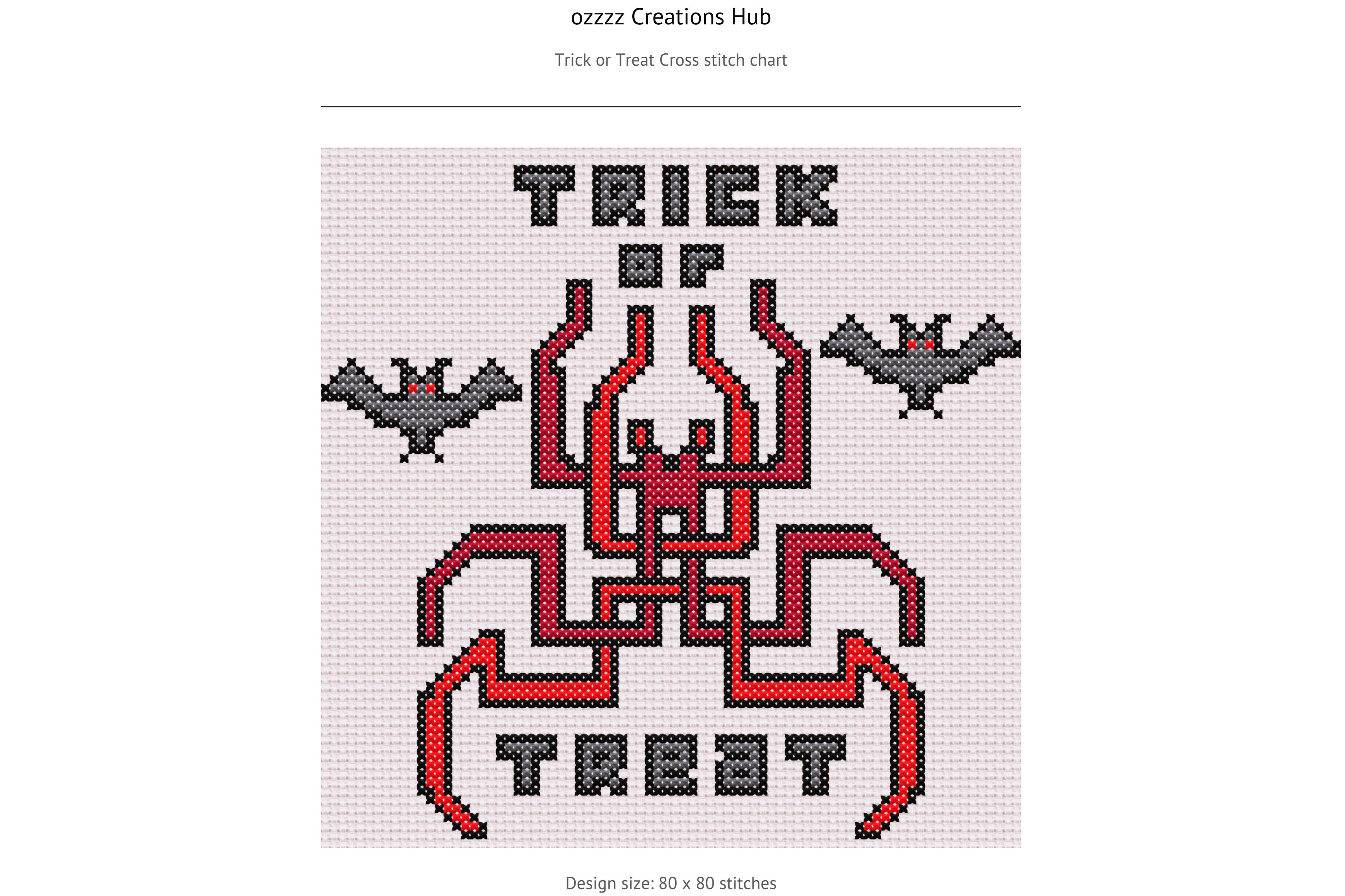 Trick or Treat Stitch Pattern Ozzzz