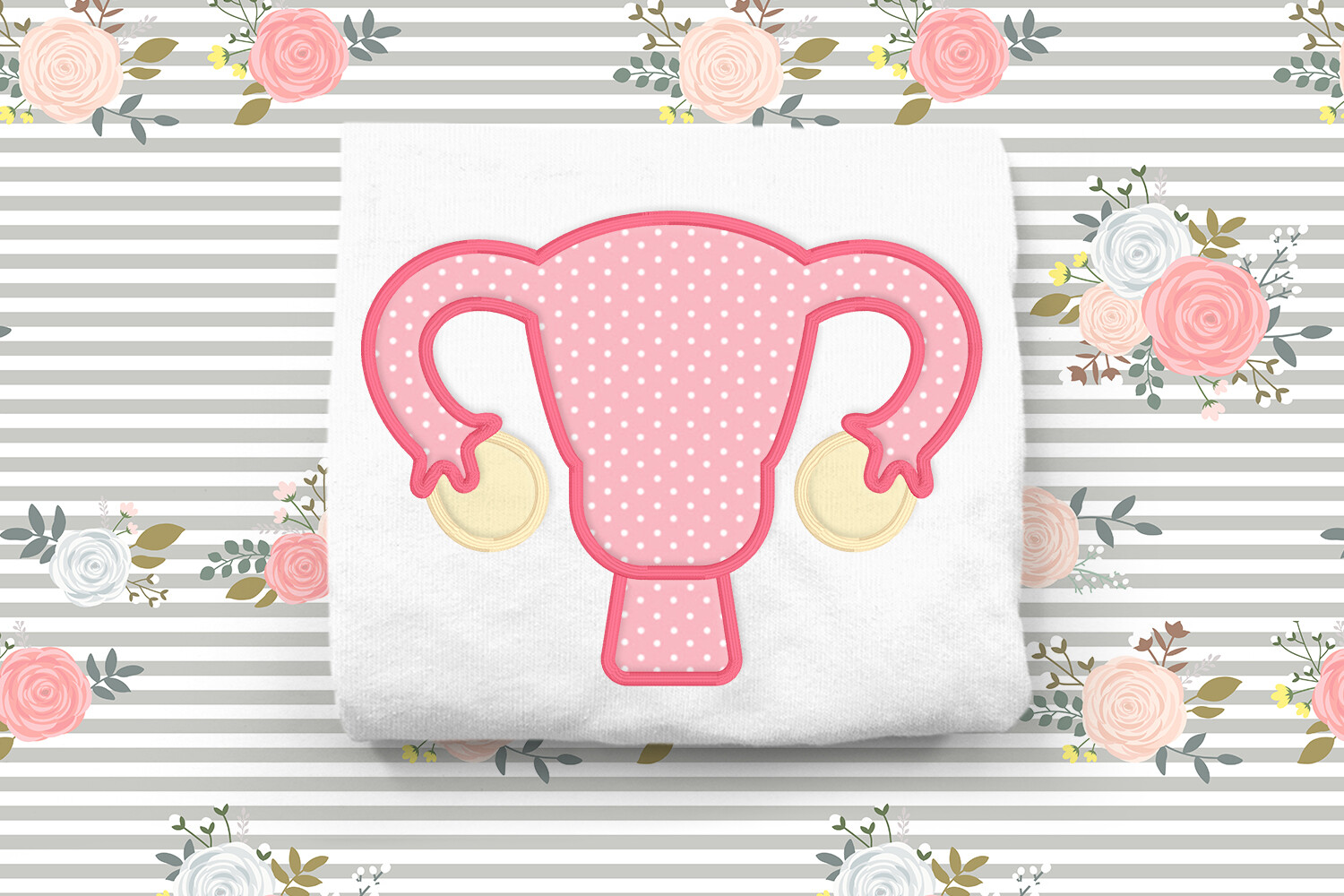 Uterus Applique Embroidery