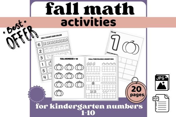 Fall Math 1 to 10 / October Math Graphic by Dohaforkdp · Creative Fabrica