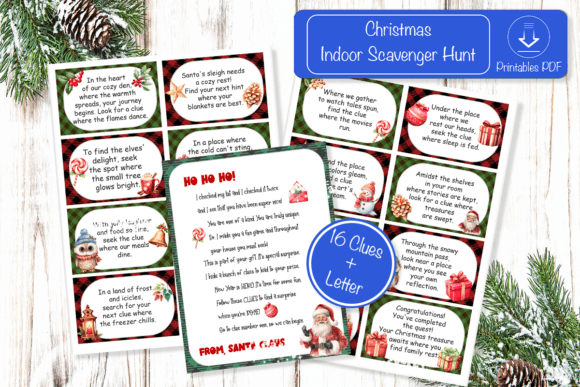 Christmas Scavenger Hunt Printable Cards