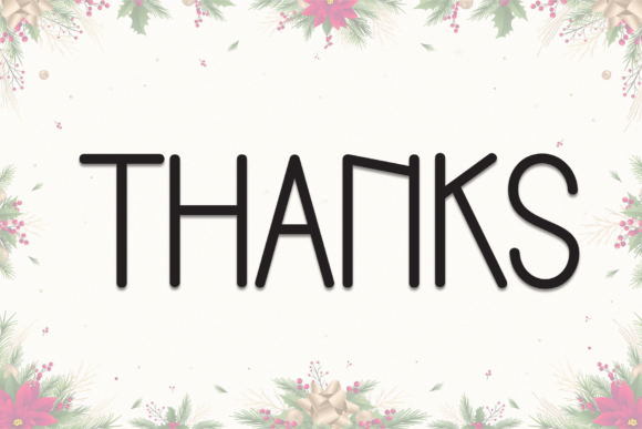 Flower Christmas Font - Preview 6