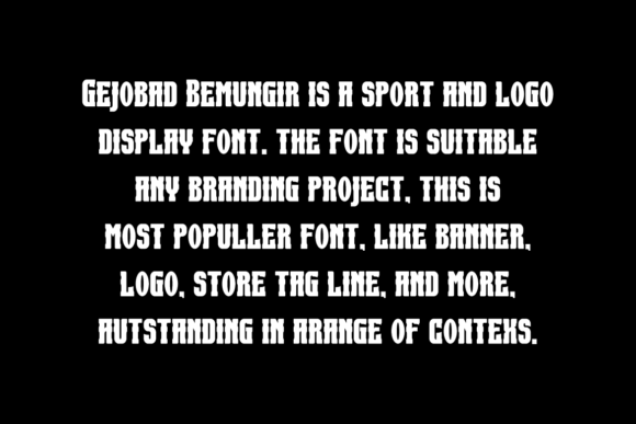 Gejobad Bemungir Font PNG with transparent background - Preview 3