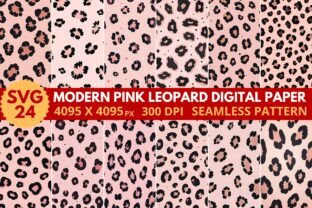 Modern Pink Leopard Digital Paper Graphic by SVG24 · Creative Fabrica