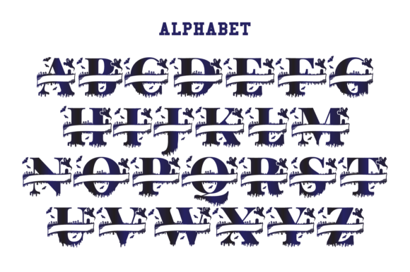 Monogram Helloween Font PNG with transparent background - Preview 2