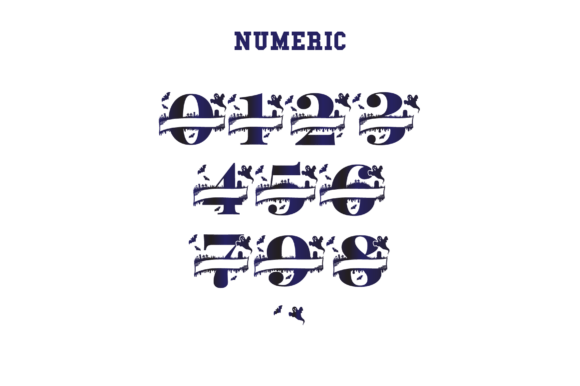 Monogram Helloween Font PNG with transparent background - Preview 3