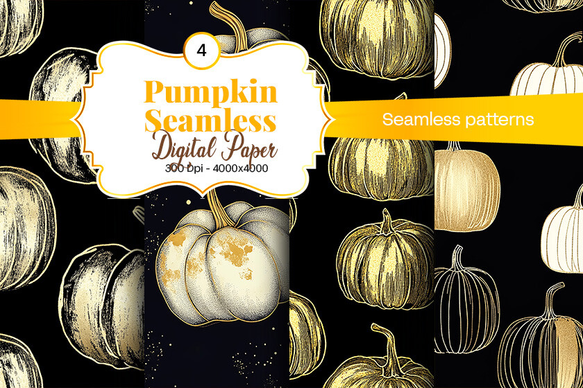 Pumpkin Seamless Pattern Digital Paper Graphic by hassanaasi001 ...