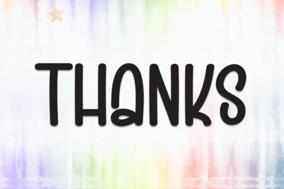 Rainbow Watercolor Font PNG with transparent background - Preview 6