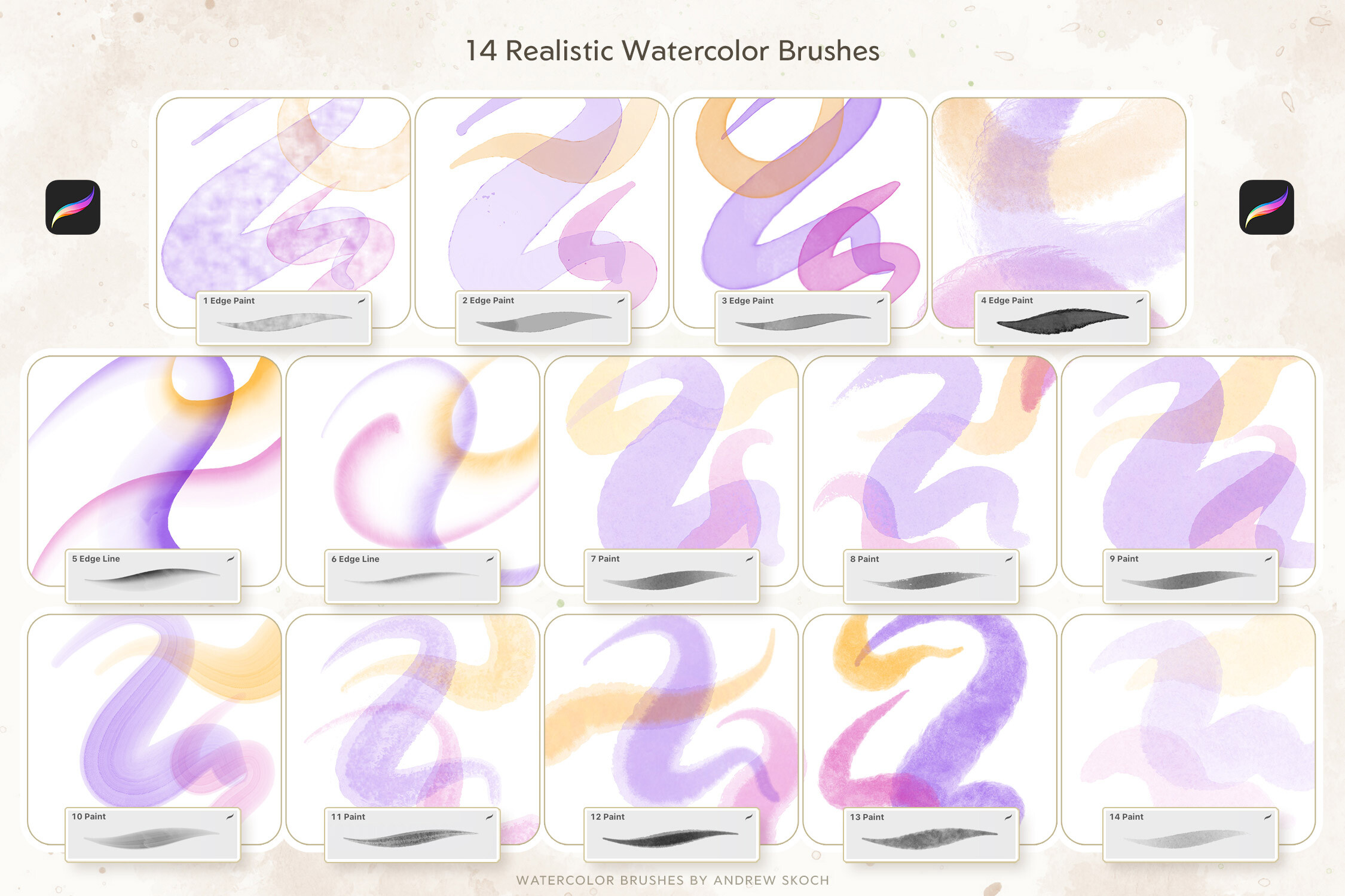 Realistic Watercolor Procreate Brushes - photo 4