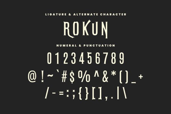 Rokun Metal Font PNG with transparent background - Preview 6