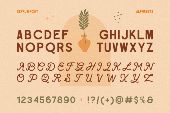 Sefrum Font PNG with transparent background - Preview 1