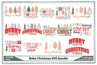 Boho Christmas SVG Bundle Graphic by Craft Store · Creative Fabrica