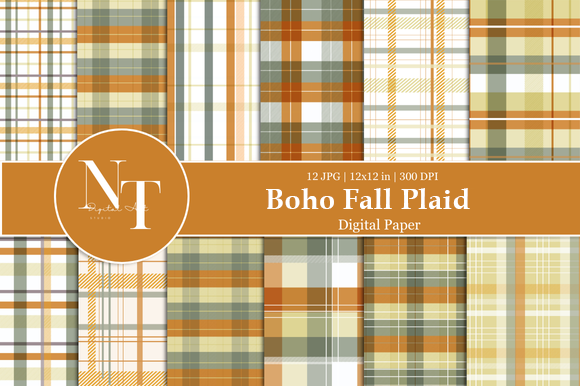 Boho Fall Pliad Digital Paper Graphic by Nam Tiwa · Creative Fabrica