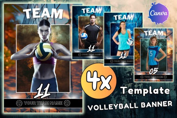 Canva Volleyball Card Banner Template